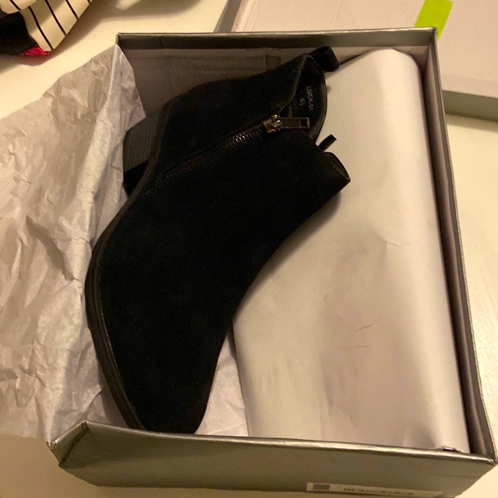 Riverberry Black Suede Ankle Boot sz. 8.5 NWT